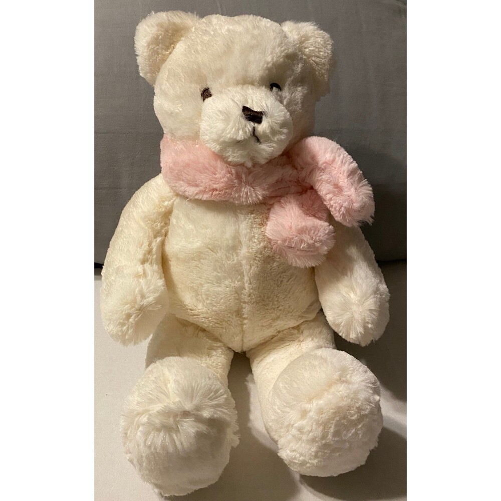 Brookstone Nap Cuddle Bear EUC Rare Luxe Plush Bear Touch Nap Feel Good plushie